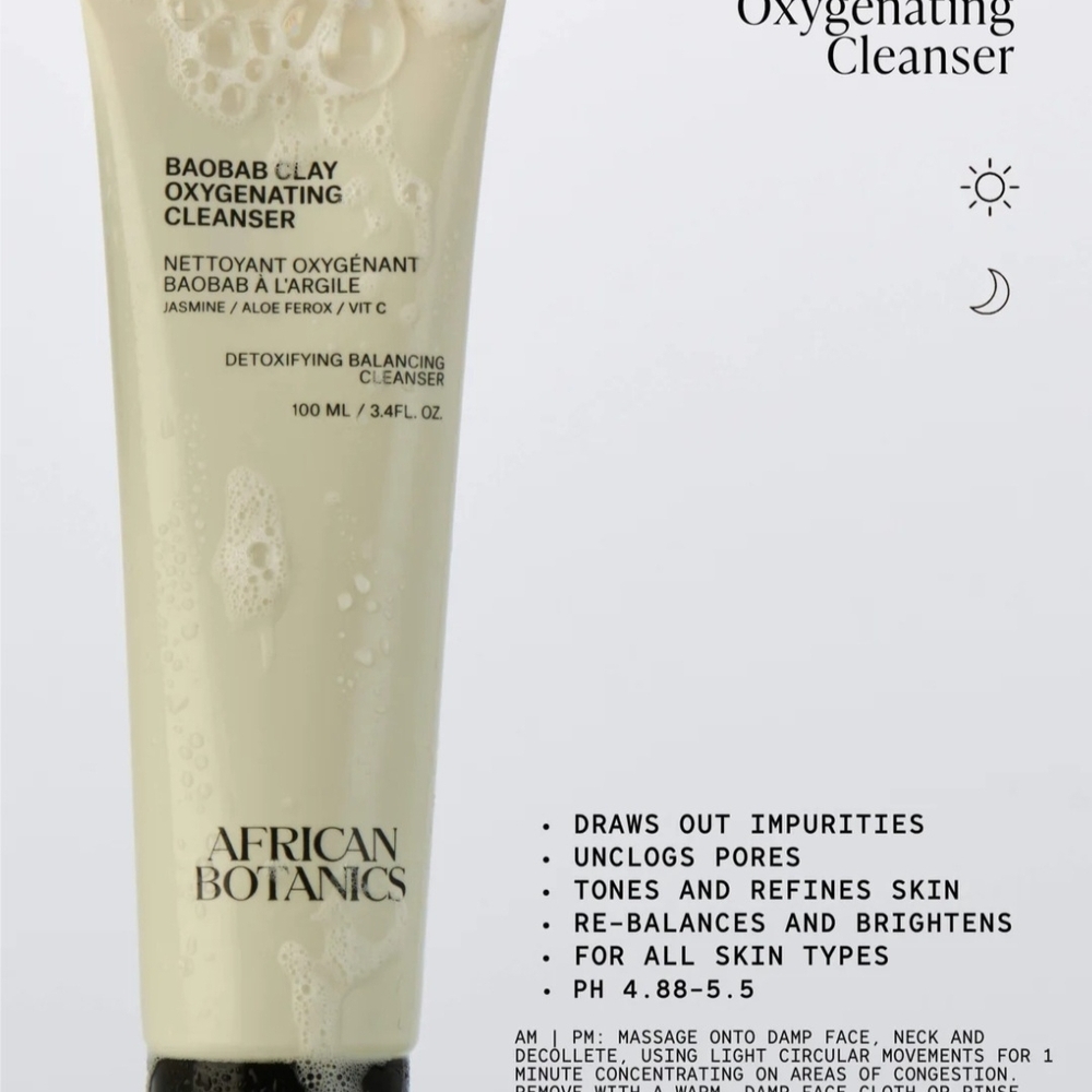 Baobab Clay Oxygenating Cleanser - White